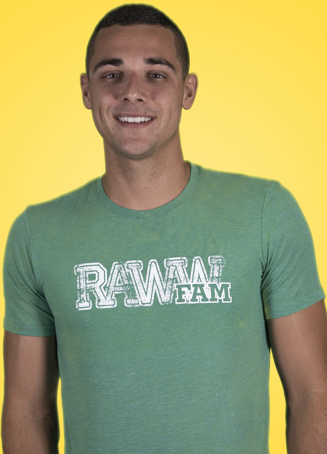 RawwFam Distressed adult T-Shirt Large / Green